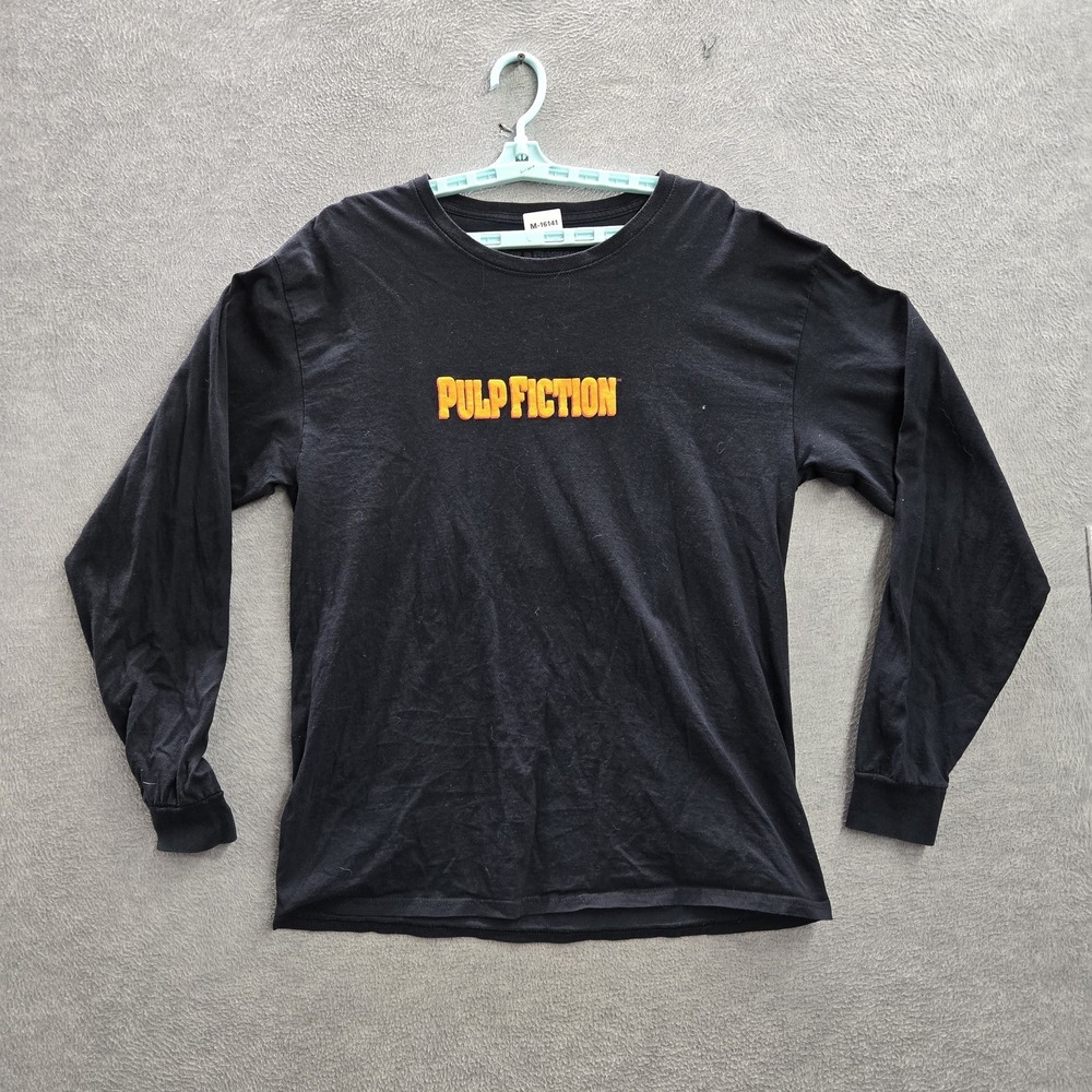 Pulp Fiction Men Shirt L Black Graphic Print Movie Scene